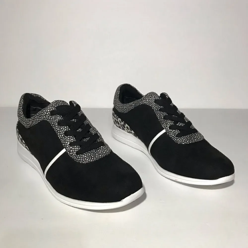 Isaac Mizrahi Live! Suede Contrast Dot Lace-Up Sneakers